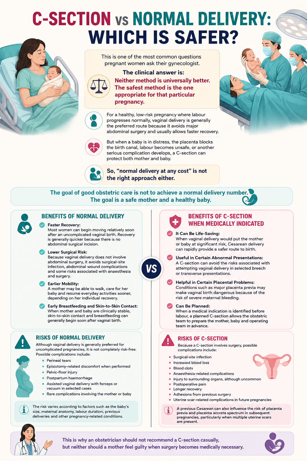 C section vs Normal Delivery - Vardaan IVF Centre