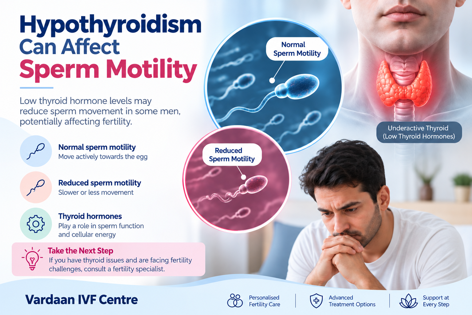 Hypotyrodism can affect sperm motility - Vardaan IVF Centre